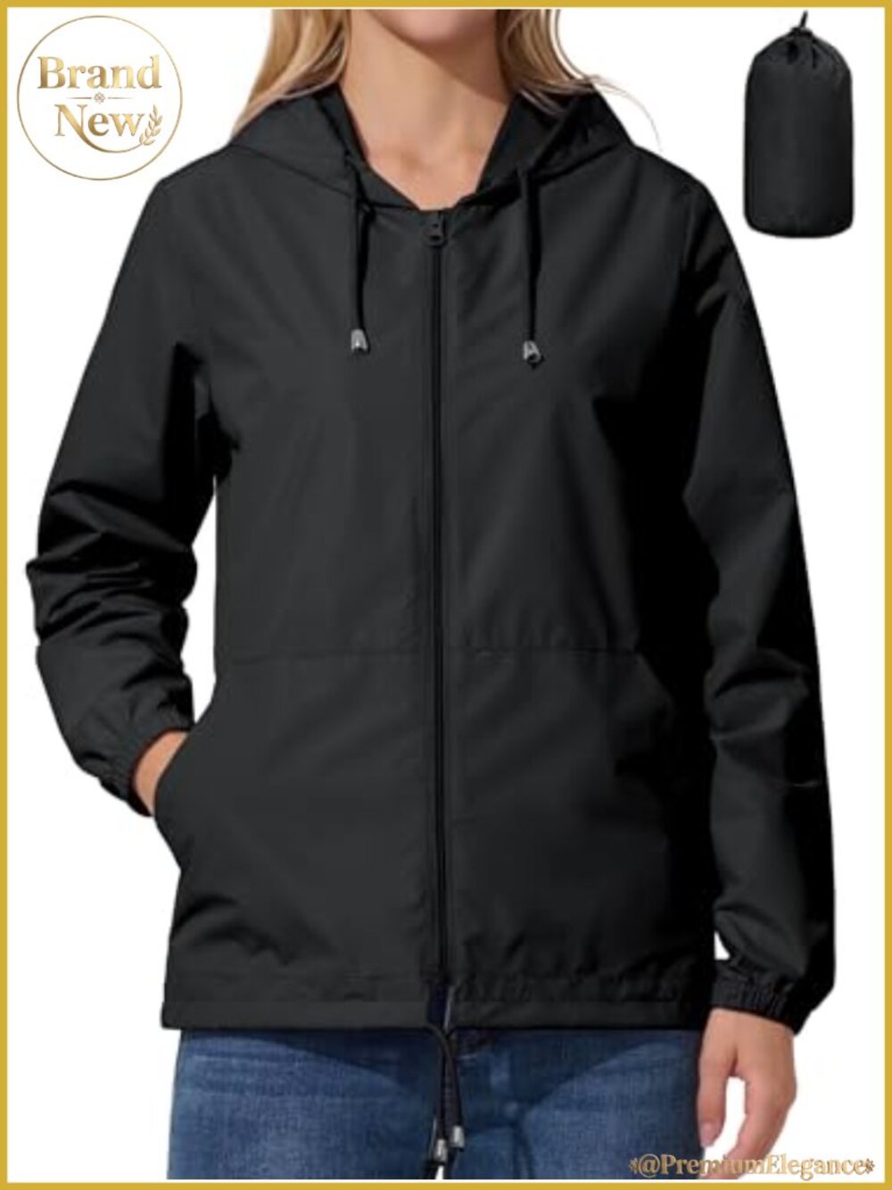 UIQUR Women's Waterproof Rain Jacket Packable Windproof Cycling Raincoat